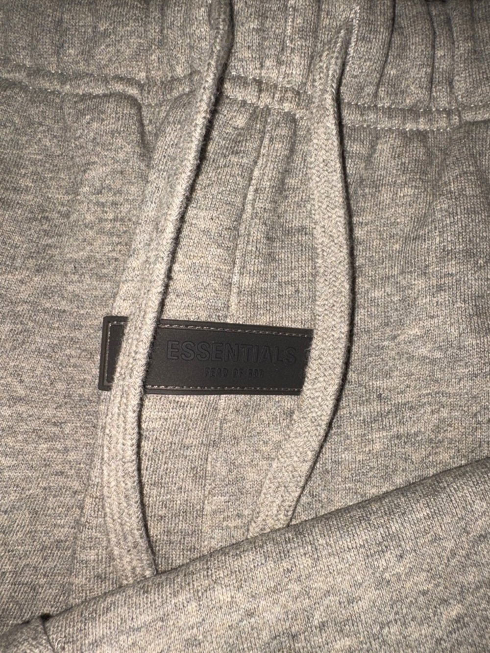 Essentials Heather Gray Drawstring Sweatpants - Picture 2 of 4